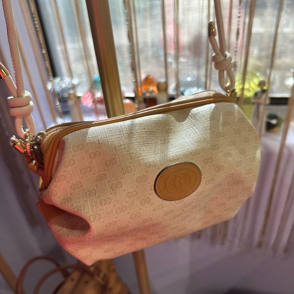 Cream Gucci Monogram Crossbody Bag - Picture 1 of 8